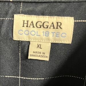 Haggar Cool 18 Tec XL Navy Shirt